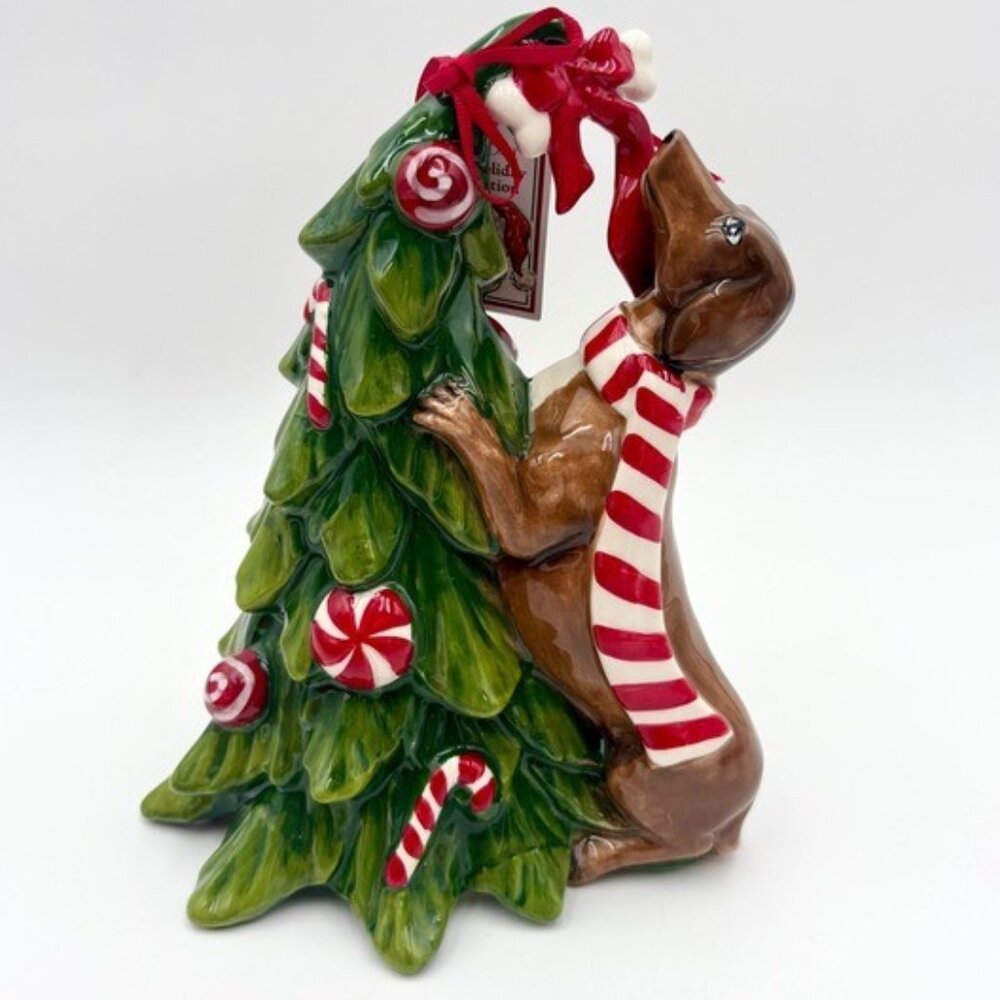Blue Sky Holiday Dachshund Doxie Dog Christmas Tree Figurine Decor, NWT